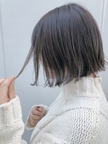 アンドチル 渋谷(AND CHILL) 透明感シアーグレージュ/切りっぱなしボブ【AND CHILL渋谷】