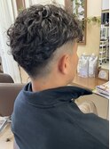 【見附　今町】フェードカット×パーマ　メンズ　黒髪