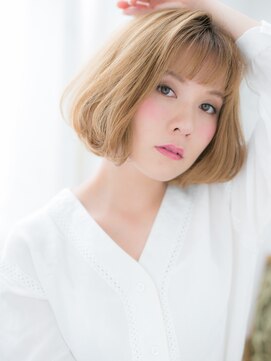 ドクターズサロン LAB 小山店 ハイトーンカラーが個性的♪金髪ボブミディg小山20代30代40代