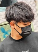 ハイライト/マッシュパーマ/束感/波巻き/メンズ