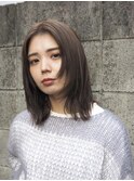 ブラウンベージュ/透明感カラー/レイヤーカット/顔まわりカット