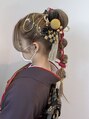 メンズルシードスタイルベル(mens LUCIDO STYLE BELLE)&nbsp;成人式の金箔と水引きを使ったヘアセットパーティーヘア