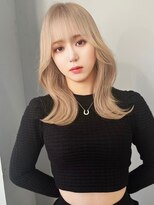 オズ 安積店(OZ) 黒髪ボブルフネビージュ小顔ワンレン