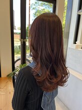 カノア 生駒店(KANOA) アプリコットブラウンをウェーブ巻きで♪