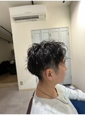 スパイラルパーマ/刈り上げショート