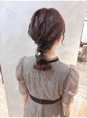 大人かわいい低めのルーズポニー　渋谷宮益坂ヘアセットmutsuki