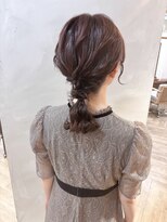 大人かわいい低めのルーズポニー　渋谷宮益坂ヘアセットmutsuki