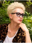 ベリショスパイキーショートべリーショートアップバングメンズ