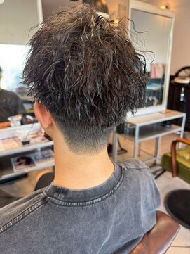 メンズカット+ツイストパーマ