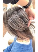 レイヤミルクティーハイライトバレイヤージュ