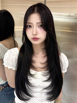 ルームバイシー 新宿(Loom. by Sea) イメチェン×ピンクベージュ[アンブレラカラー/前髪]