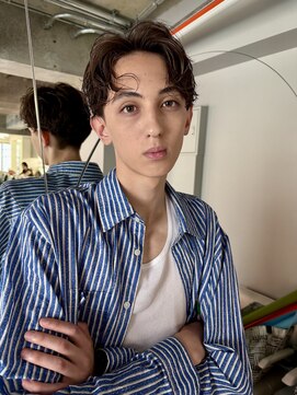 メンズレコ 渋谷(MEN'S LECO) サーフカール刈り上げセンターパートリバースセンターパート