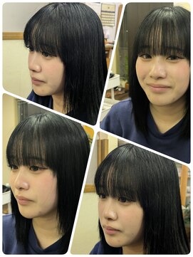 クリア 美容室 黒髪ストレートで艶☆☆