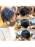 頭の形が綺麗に見える襟足スッキリ丸みショート　川崎