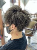 ツイストパーマとブルーアッシュ