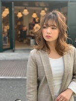 オースティン 門前仲町(AUSTIN)&nbsp;大人かわいい前髪セシルカットココアブラウンフリンジウェーブ