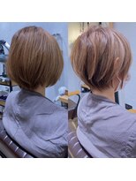 アヴァロン(AVALON)&nbsp;〈絶壁解消〉丸みショートボブ×透明感ハイライト【mag佐藤聖】