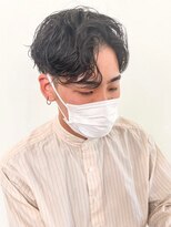 ウェイビーエフティフィフス 横浜西口(WAVEY ft.fifth)&nbsp;波巻きツイストスパイラル無造作メンズマッシュショートパーマ