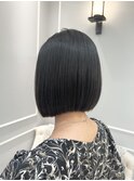 黒髪に似合う　前下がりボブ