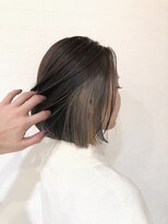 大人ショートボブ　インナーカラー　グレージュ◎30代40代50代