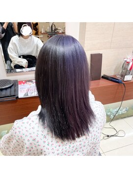 チトセ美容室(chitose) ブラックパープルのツートンカラー