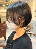 ショートレイヤー×透明感カラー