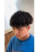 ダブルオオガキ (W-ogaki)&nbsp;ツイストスパイラルパーママッシュツーブロックメンズパーマ