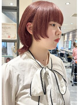 トッカ 札幌(tocca) 【熊澤】ぱっつんウルフ/カシスピンク/リンクトリートメント