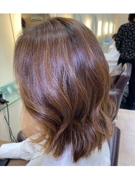 松本平太郎美容室 土浦パートワン(PART1) 大人女子インナーカラーミディアムスタイル30代40代50代
