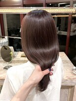 ヲタク(wotaku.)&nbsp;ピンクブラウンブリーチなしカラー髪質改善トリートメント