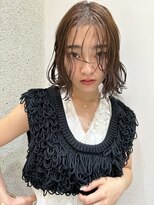 マイル 渋谷(mile)&nbsp;ブリーチなしベージュ×ボブヘア