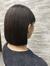 ヘアーララプラス(HAIR lala＋) 【HAIR lala+】#切りっぱなし #ボブ #ぱっつん #あご下2cm