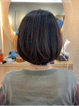 松本平太郎美容室 銀座パートフォー(PART４) ナチュラルハイライト　大人ボブ/20代30代40代50代60代