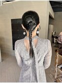 20代30代人気結婚式参列ヘアセットタイトヘアセット/中西