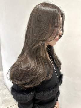 ザックラフィネ(ZACC raffine) 上品毛流れ韓国レイヤー×透明感オリーブグレージュ