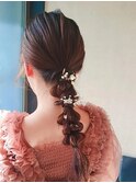 玉ねぎヘアー ローポニーテール