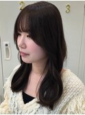 ブラウンベージュ/顔周りカット/似合わせヘア