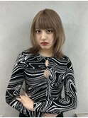 透明感グレージュカラー艶髪ワンホンヘア韓国レイヤー髪質改善