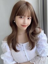 エインアンリー 明治神宮前(AIN.ANLY.)&nbsp;レイヤーミディアムくびれロングラベンダーピンクベージュ