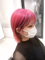 アッシュ 十日市場店(Ash)&nbsp;ブリーチありピンクフェイスフレーミングカラー
