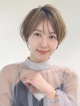 ロンドエニカ 大宮(Lond enika) グランマッシュ/細めハイライト/ショート/白髪ぼかし/前髪☆90