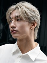 サンクマーケット 渋谷(cinq MARKET) 渋谷メンズブリーチカラーホワイトブロンドカラーセンターパート