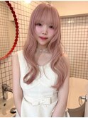 着物ヘア/ダークアッシュ/ミディアムレイヤーカット/栄