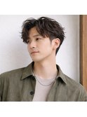 大人メンズツーブロックニュアンスパーマ　20代 30代 40代 50代
