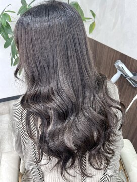 ベルヘアーデザイン 堺東(Belle hair Design) パープルグレージュイルミナカラーレイヤーカット韓国風堺東