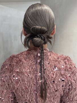 ミース(MIES) カチモリヘア/お呼ばれヘア/ハイトーンアレンジ/担当者あまね