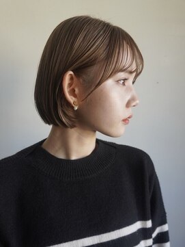 POCKET郡山安積店 ショートカットレイヤーカット髪質改善縮毛矯正【4月1日OPEN予定】 ミニボブ×ダブルカラー