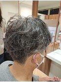 大人のツーブロック×立体感パーマ