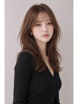 ソルナ 仁川(SOLUNA)&nbsp;シースルーバング韓国風レイヤーロング