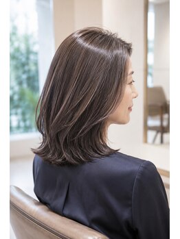 アッシュ 千歳烏山店(Ash)の写真/【千歳烏山】白髪ぼかし×髪質改善カラー。120店舗のデータで叶えるマイナス5歳の上品似合わせ